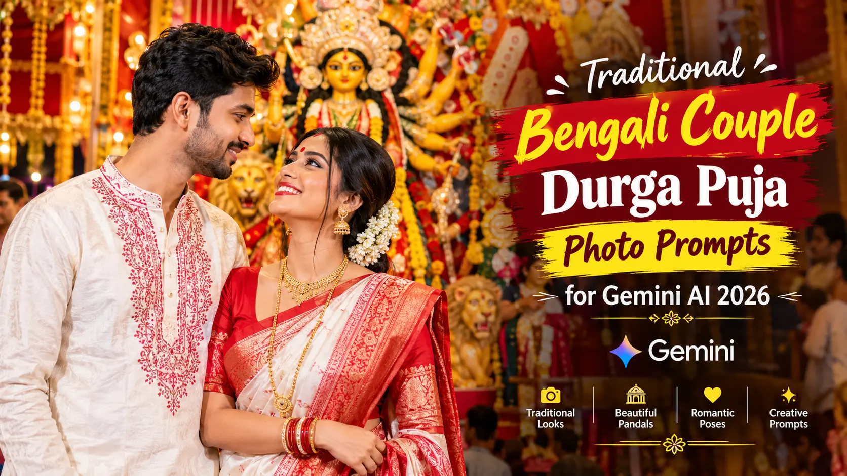 traditional-bengali-couple-durga-puja-photo-prompts-gemini-ai-2026